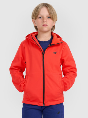 4F Kurtka softshell wiatroodporna membrana 5000 chłopięca - czerwona