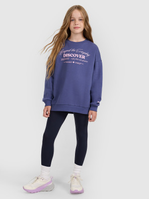 4F Legginsy dzianinowe dziewczęce - niebieskie