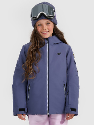 4F Kurtka snowboardowa membrana 8000 dziewczęca - granatowa