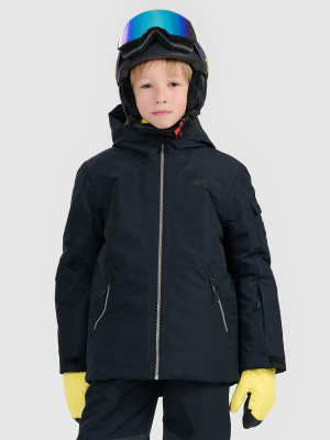 4F Kurtka snowboardowa membrana 8000 chłopięca - czarna