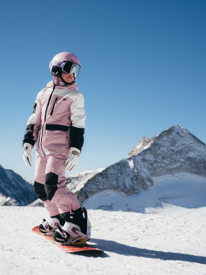 4F Kurtka snowboardowa membrana 10000 dziewczęca - różowa