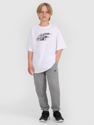 4F Spodnie dresowe joggery chłopięce - szare