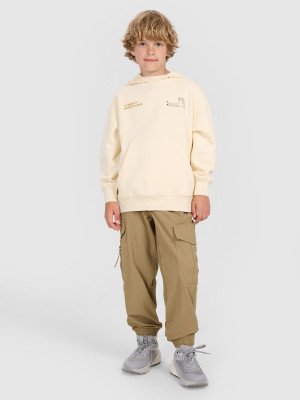 4F Spodnie casual cargo chłopięce - brązowe