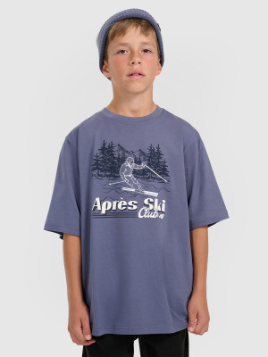 4F T-shirt loose z nadrukiem chłopięcy - granatowy