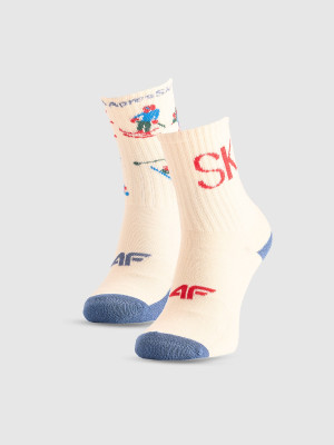 4F Skarpetki casual za kostkę (2-pack) chłopięce - multikolor