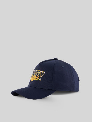 4F Czapka z daszkiem strapback chłopięca - granatowa