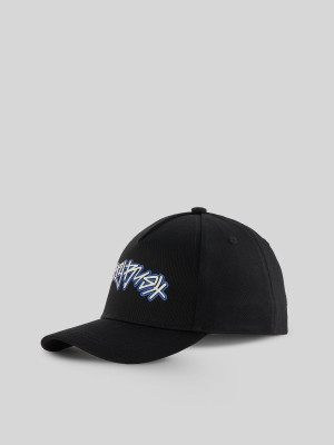 4F Czapka z daszkiem strapback chłopięca - czarna