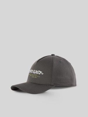 4F Czapka z daszkiem strapback chłopięca - szara