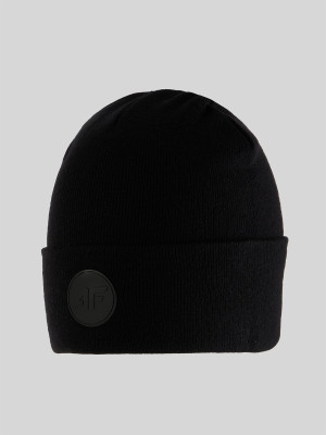 4F Czapka beanie dziewczęca - czarna