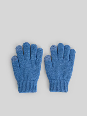 4F Rękawiczki dzianinowe dziecięce - denim