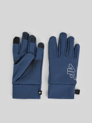 4F Rękawiczki dzianinowe Touch Screen dziecięce - denim