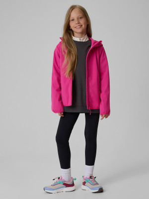 4F Kurtka softshell wiatroodporna membrana 5000 dziewczęca - różowa