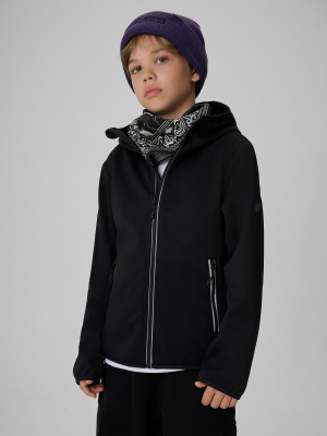 4F Kurtka softshell wiatroodporna membrana 5000 chłopięca - czarna