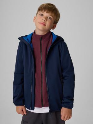 4F Kurtka softshell wiatroodporna membrana 5000 chłopięca - granatowa