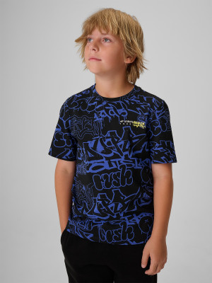 4F T-shirt regular z nadrukiem chłopięcy - multikolor