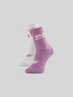 4F Skarpetki długie (2-pack) dziewczęce - multikolor