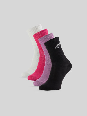 4F Skarpetki długie (4-pack) dziewczęce - multikolor