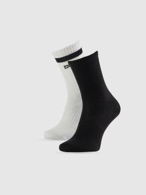 4F Skarpetki długie (2-pack) chłopięce - czarno-białe