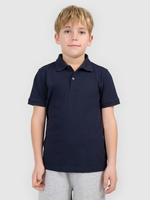 4F Koszulka polo regular chłopięca - granatowa