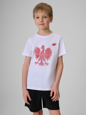4F Koszulka kibica dziecięca - biała
