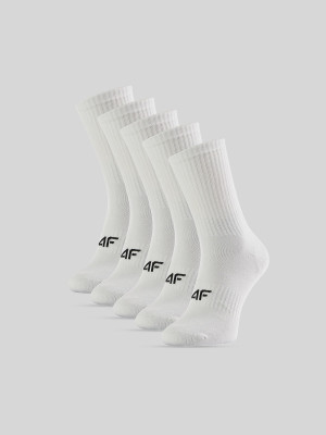 4F Skarpetki długie (5-pack) dziewczęce - białe