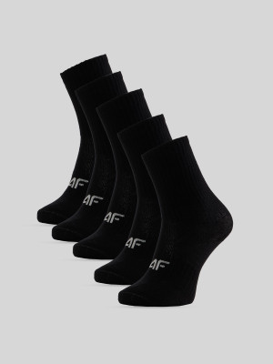 4F Skarpetki długie (5-pack) dziewczęce - czarne