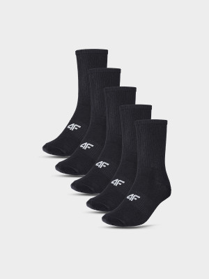 4F Skarpetki długie (5-pack) chłopięce - czarne