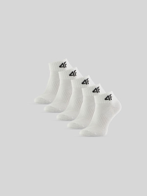 4F Skarpetki długie (5-pack) chłopięce - białe