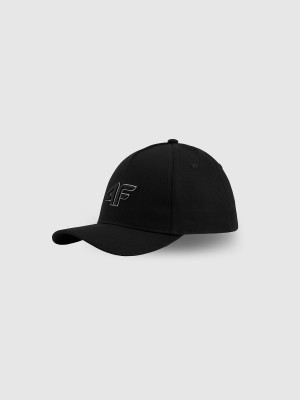 4F Czapka z daszkiem snapback dziecięca - czarna