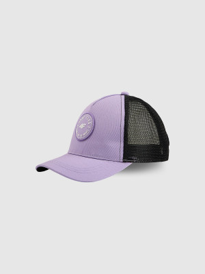 4F Czapka trucker z daszkiem dziecięca - fioletowa