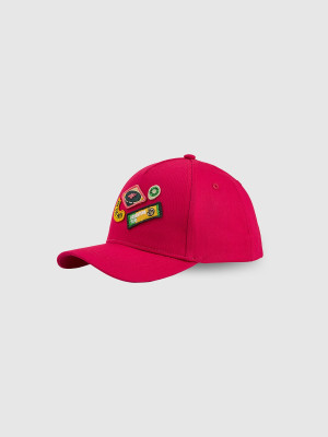 4F Czapka z daszkiem strapback dziecięca - różowa