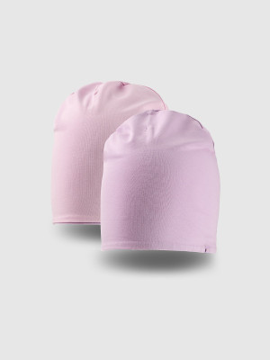 4F Czapka beanie dziecięca - fioletowa