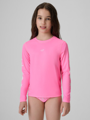 4F Longsleeve do pływania z filtrem UPF50+ dziewczęcy - różowy