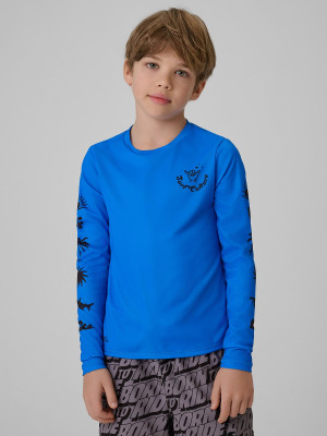 4F Longsleeve do pływania z filtrem UPF50+ chłopięcy - niebieski