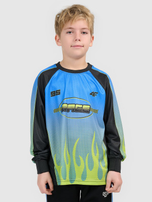 4F Longsleeve loose szybkoschnący chłopięcy - multikolor