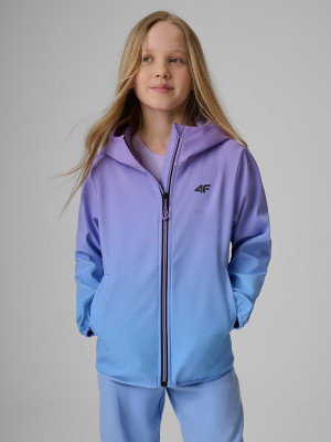 4F Kurtka softshell wiatroodporna membrana 5000 dziewczęca - multikolor