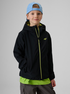 4F Kurtka softshell wiatroodporna membrana 5000 chłopięca - czarna