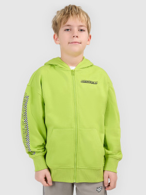 4F Bluza dresowa loose z kapturem chłopięca - zielona