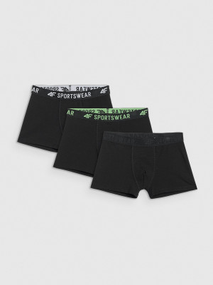 4F Bielizna bokserki (3-pack) chłopięce - czarne