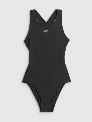 4F Kostium kąpielowy jednoczęściowy dziewczęcy - czarny