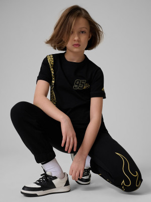 4F T-shirt regular z nadrukiem dziecięcy 4F x Bartosz Zmarzlik - czarny