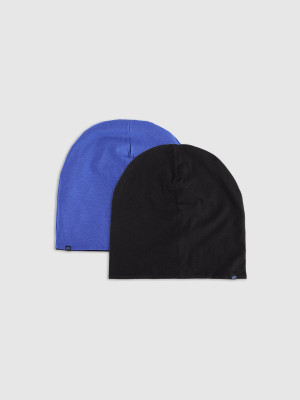 4F Czapka beanie dwustronna dziecięca - czarna