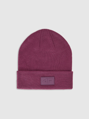 4F Czapka beanie dziecięca - fioletowa