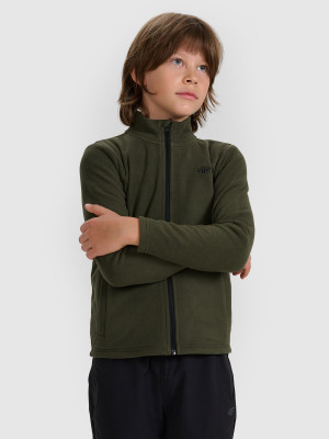 4F Polar regular ze stójką chłopięcy - oliwkowy/khaki