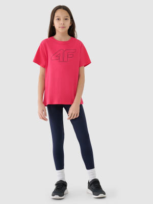 4F Legginsy dzianinowe dziewczęce - granatowe