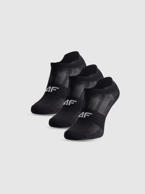 4F Skarpetki sportowe przed kostkę (3-pack) chłopięce - czarne