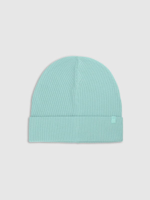4F Czapka beanie dziecięca - turkusowa