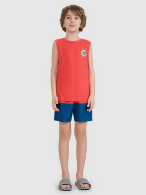 4F Spodenki plażowe boardshorty chłopięce - różowe