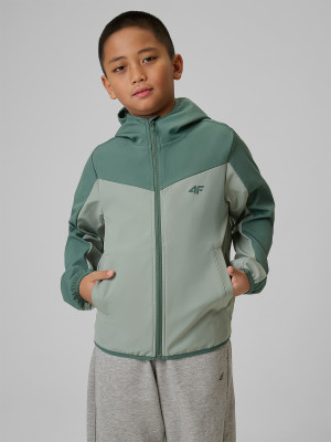 4F Kurtka softshell wiatroodporna membrana 5000 chłopięca - miętowa