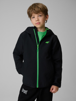 4F Kurtka softshell wiatroodporna membrana 5000 chłopięca - czarna